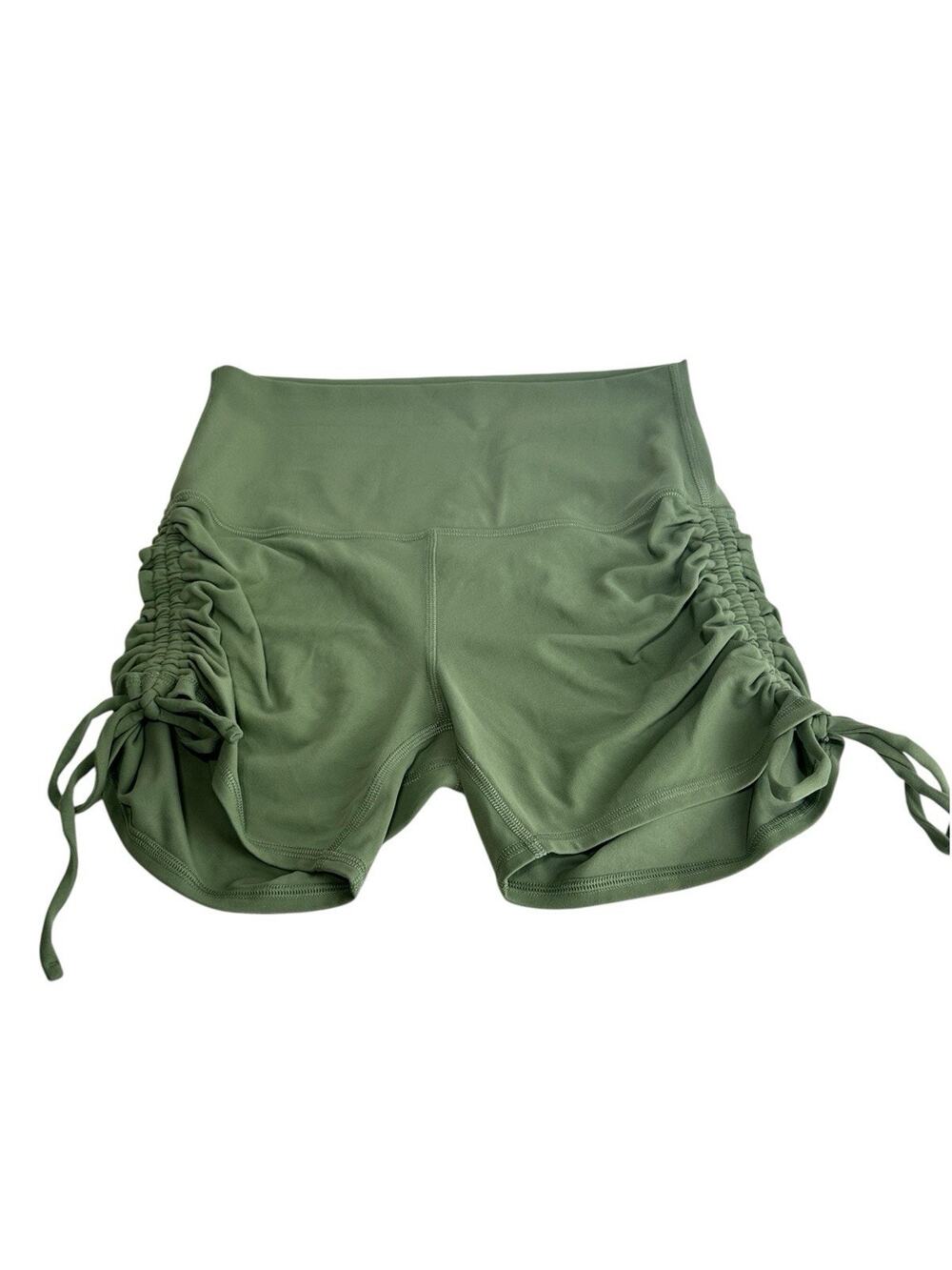 Lululemon Align Desert Green High Rise Ruched Side Shorts Size 6